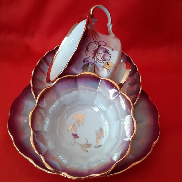 Korosten Factory Desert Plate, Saucer, Cup, Fruit Bowl - Picture 2 of 8